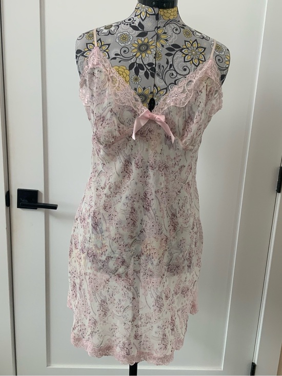La SENZA Other - La SENZA Pale Pink Floral Lace-Trim Slip with Satin Bow